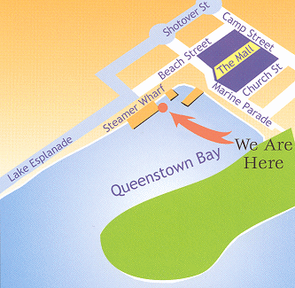 A map showing our location in Queenstown